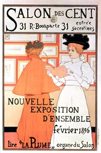 海报在1896年的“Salon des Cent”上宣传展览